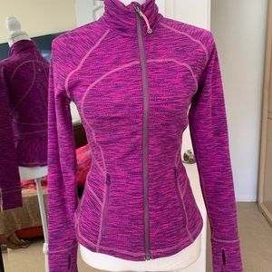 Lululemon pink jacket with peplum back.